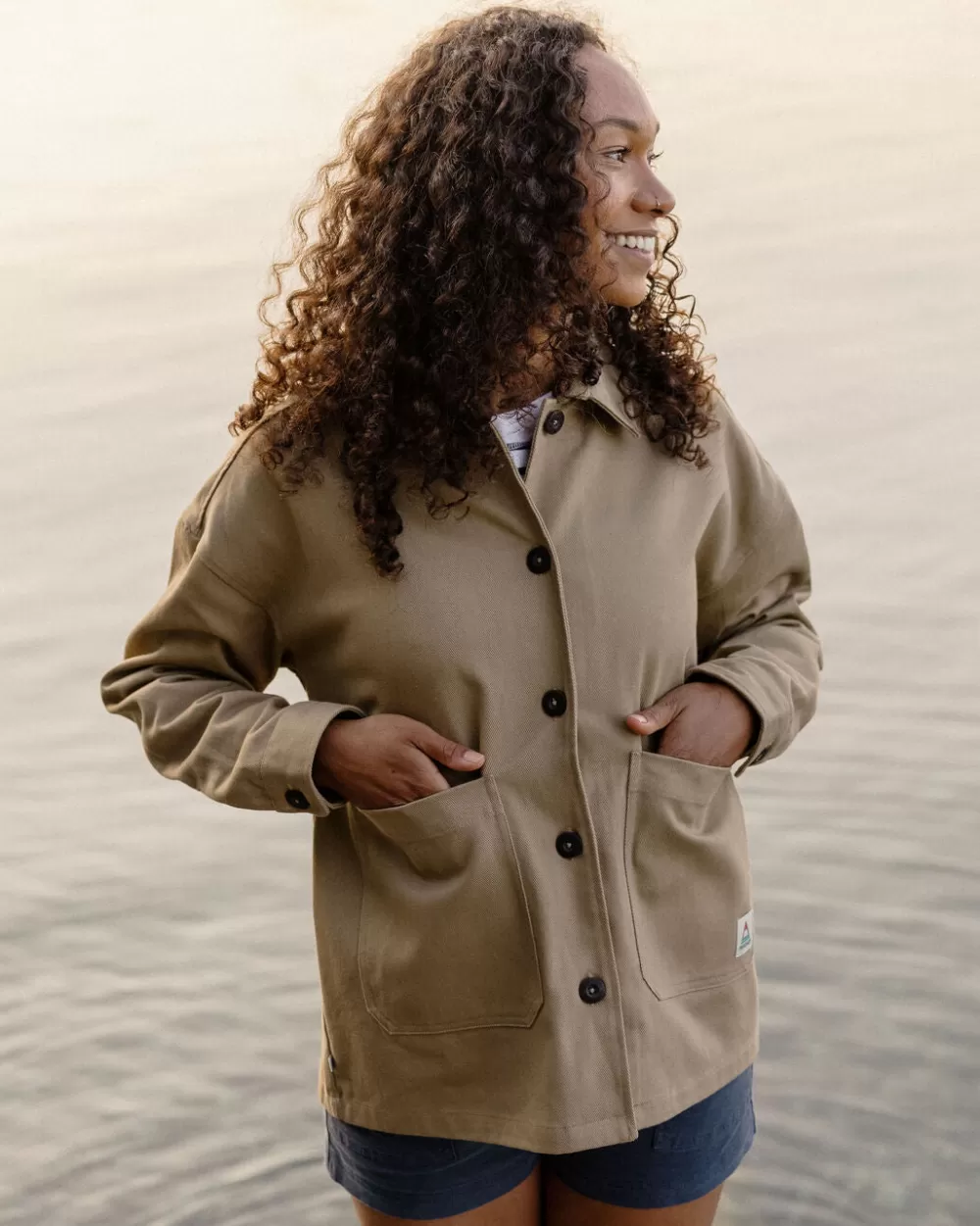 Women Passenger Forrest Organic Cotton Oversized Twill Overshirt