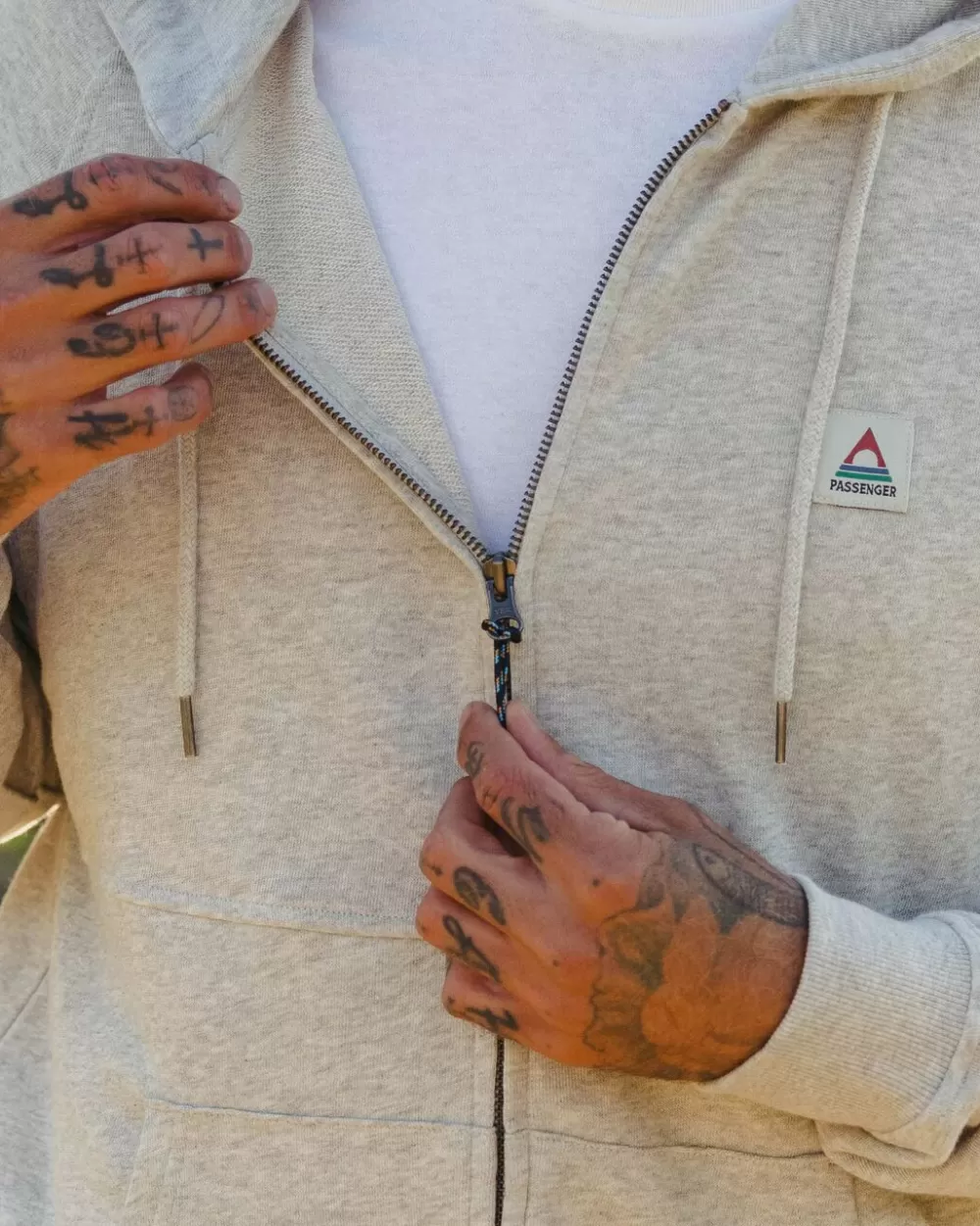 Passenger Heritage Full Zip Recycled Cotton Hoodie